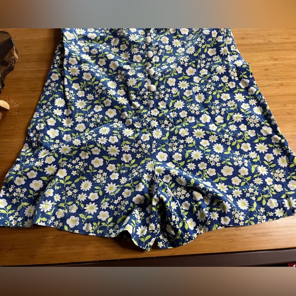 GUC Patty Woodward California- Vintage 1960s Blue and White Romper. Size M/L - Picture 4 of 9